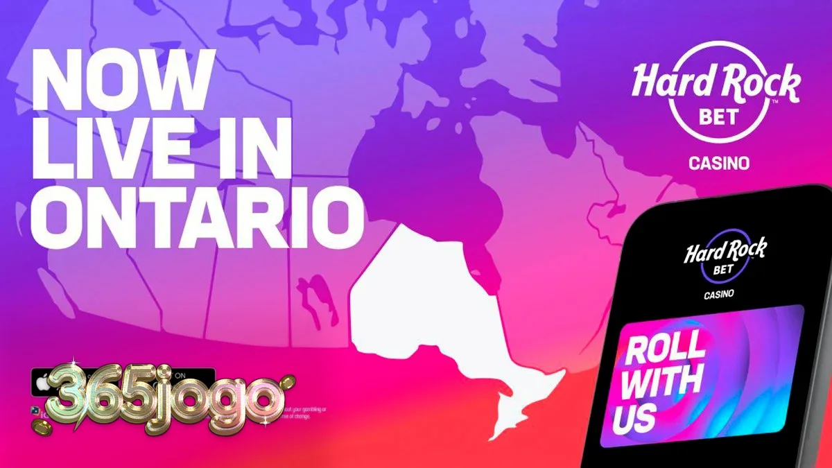 Interface do aplicativo Hard Rock Bet em um smartphone